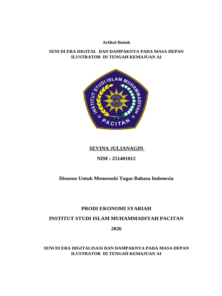 Seni Digital dan AI: Transformasi Ilustrator | PDF
