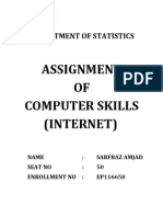 Assignment OF Computer Skills (Internet)