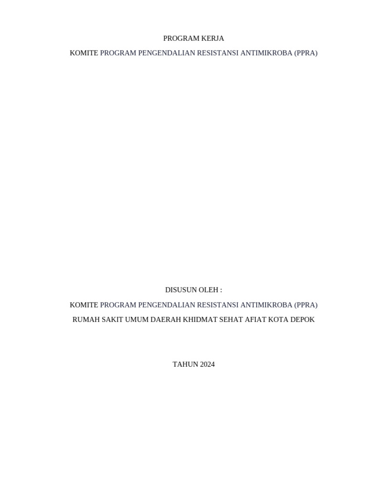 Program Kerja Ppra 2024 | PDF