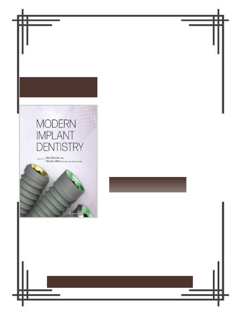 Modern Implant Dentistry 1st Edition Bart Silverman ebook digital ...
