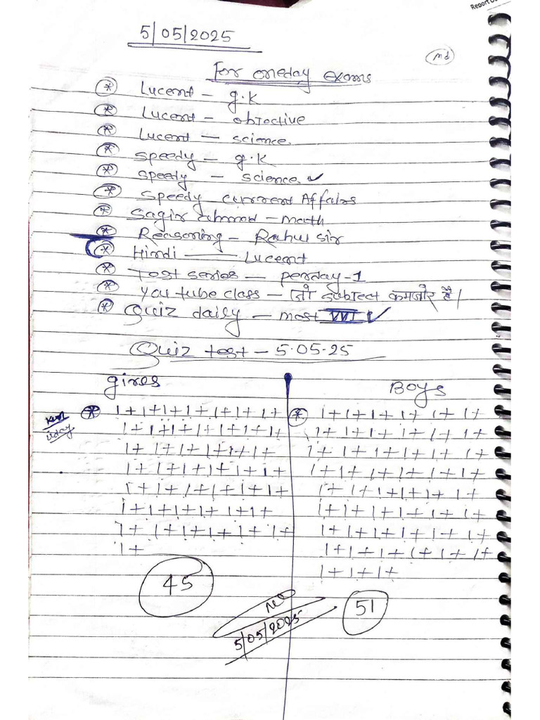 Homework for Quiz Test | PDF
