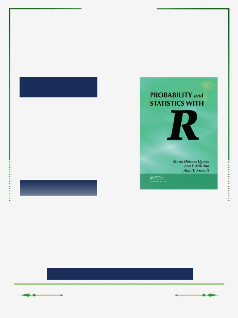 Probability and statistics with R First Edition. Edition Arnholt ebook ...