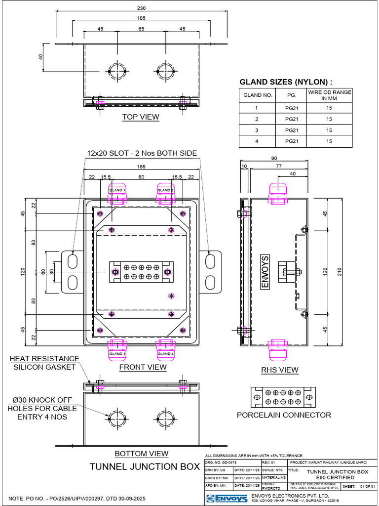 Tunnel Junction Box Design Specifications | PDF | Electrical ...