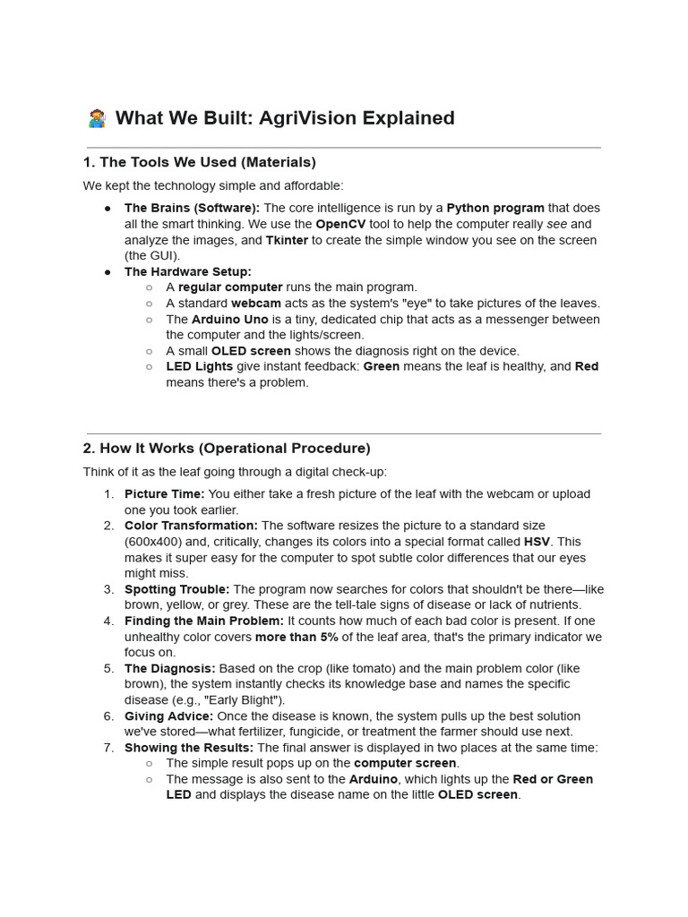 AgriVision: Leaf Disease Detection System | PDF | Computing