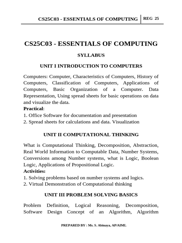 942156971 Cs25co3 Essentials of Computing Unit 1 2 Notes | PDF ...