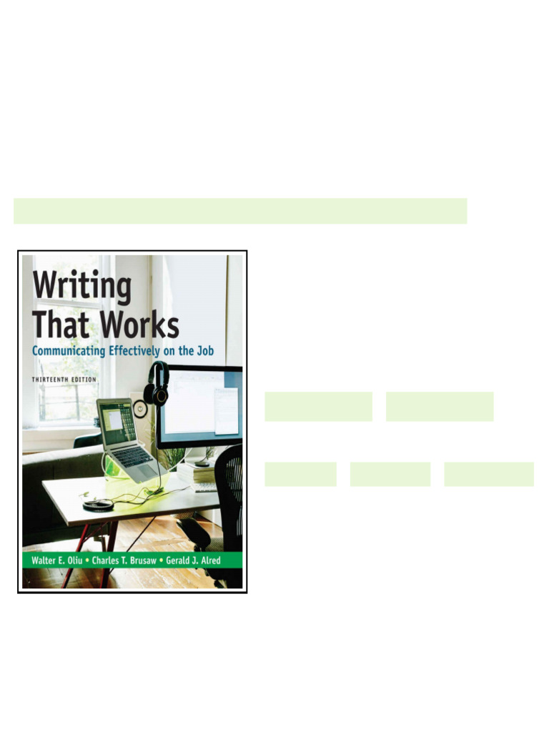Writing That Works Communicating Effectively on the Job 13th full | PDF
