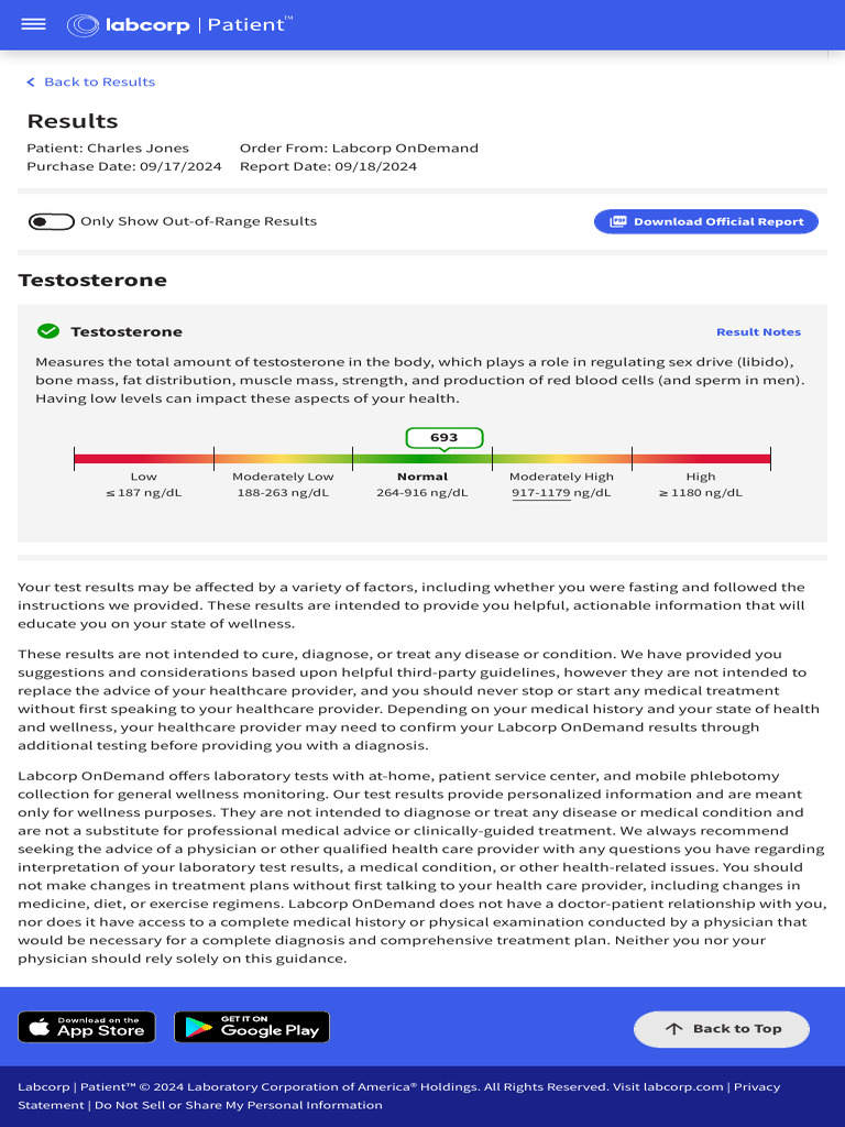 Portalresultsdetail 3860113577 | PDF | Medical Diagnosis | Testosterone