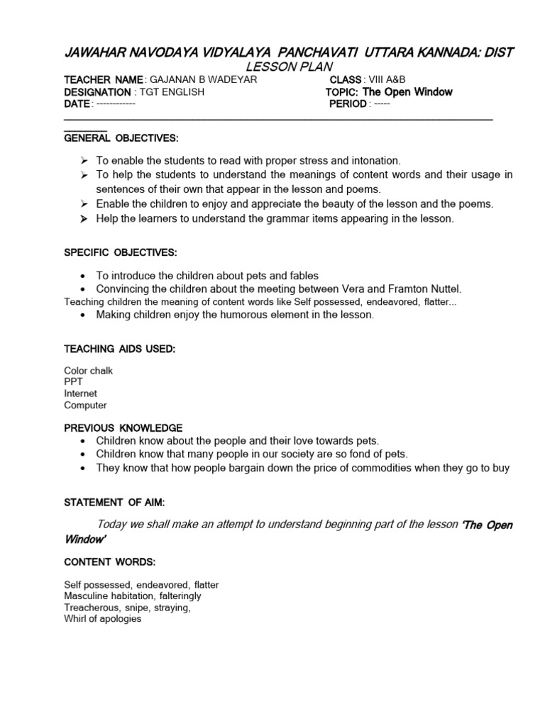 Lesson Plan | PDF | Human Communication | Learning