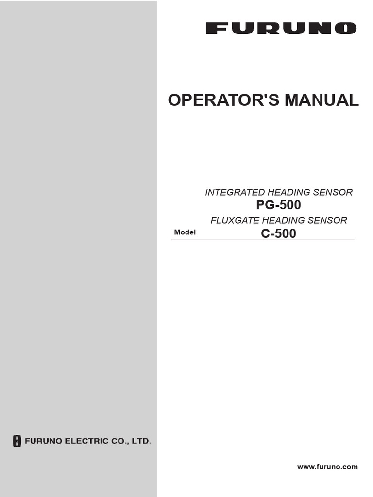 c500_pg500r_operators_manual | PDF | Screw | Magnetometer