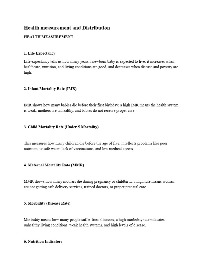 Health Measurement and Distribution Insights | PDF | Health Equity ...