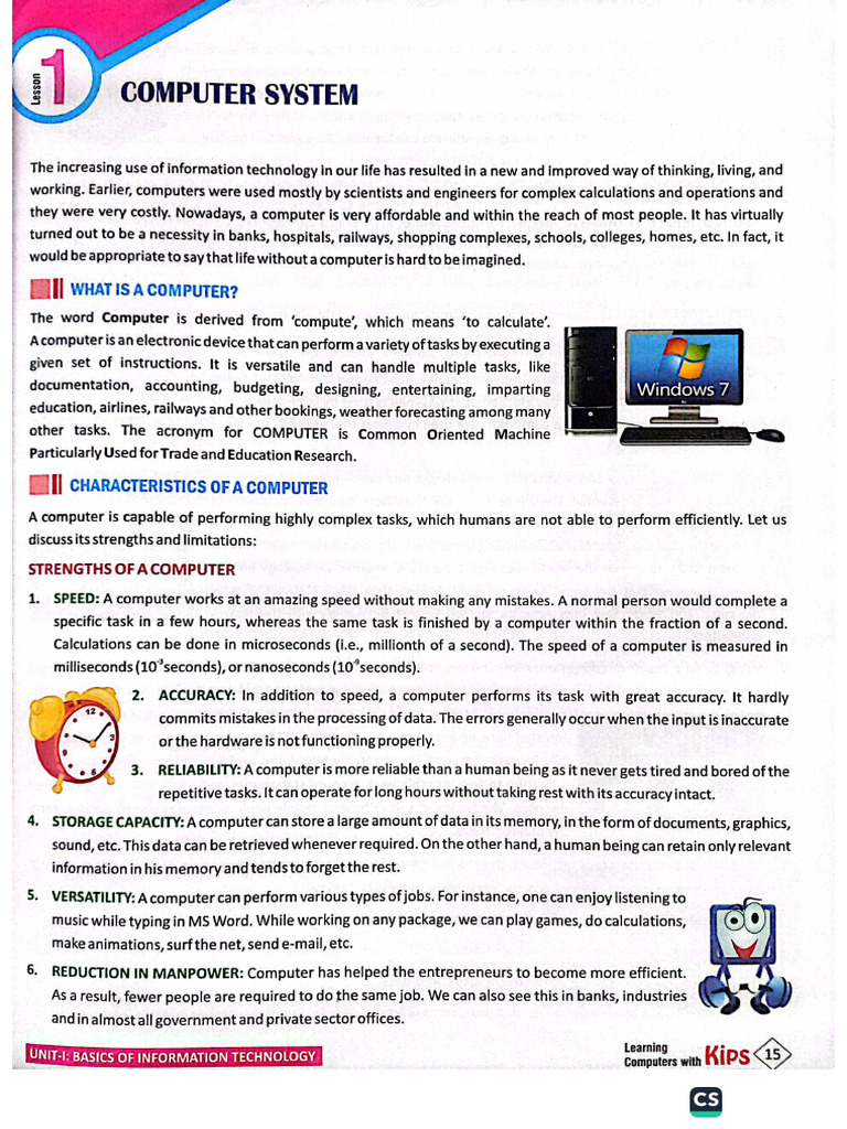 Computer CH 1 | PDF