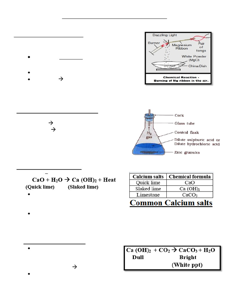 Chemical Reactions and Equations Explained | PDF | Redox | Chemical ...