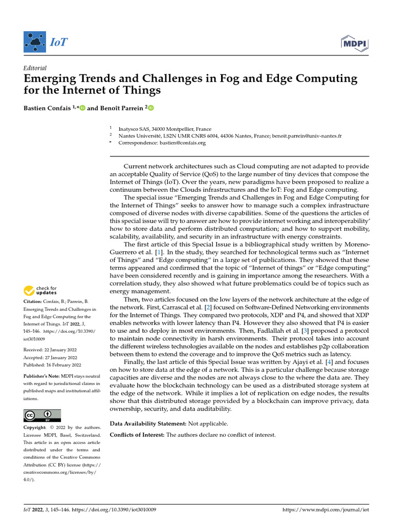 Fog and Edge Computing in IoT Trends | PDF | Internet Of Things ...