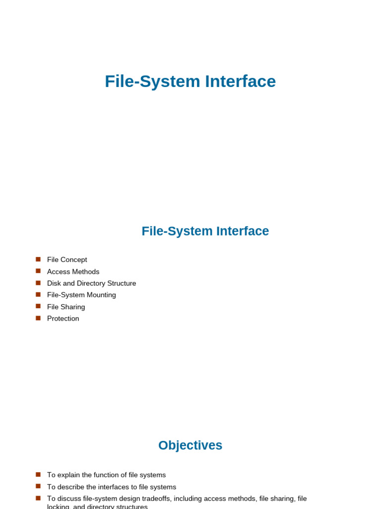 M0dule - 4 - File System Interface | PDF | File System | Computer File