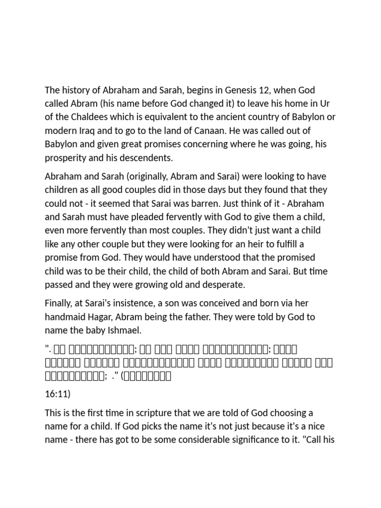 2. ABRAHAM & SARAH | PDF | Sarah | Abraham