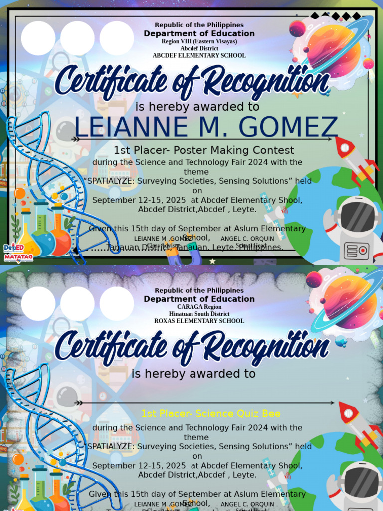 1st Place Awards at Science Fair 2024 | PDF