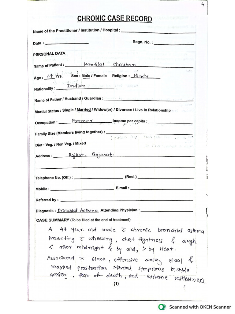 Organon Chronic Case | PDF