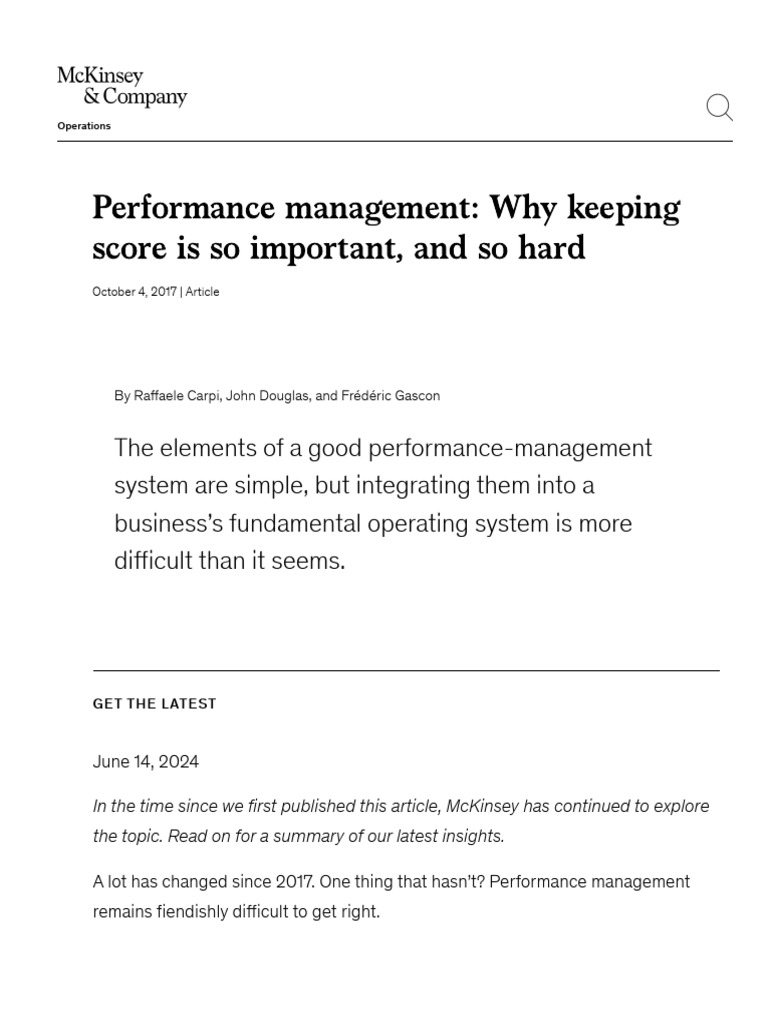 Challenges in Effective Performance Management | PDF | Performance ...