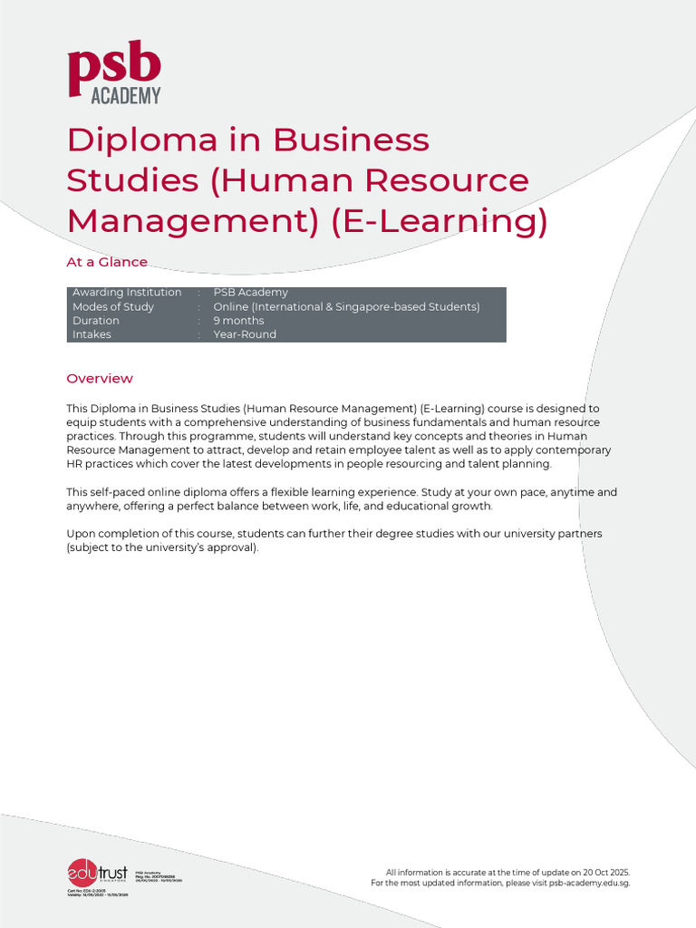 Online Diploma in HR Management | PDF | Human Resource Management ...
