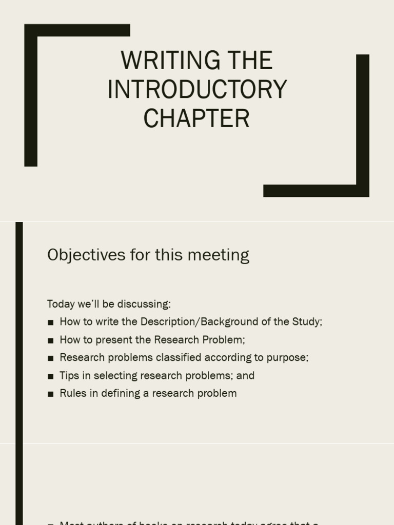 Writing an Introductory Chapter Guide | PDF | Knowledge | Argument