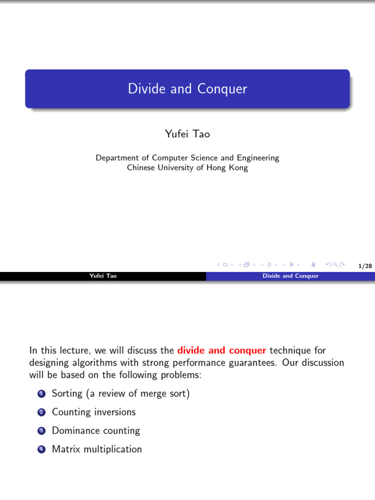 0d_d-and-c | PDF | Theoretical Computer Science | Algorithms