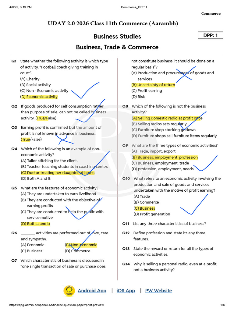 Understanding Economic Activities in Commerce | PDF | Business | Risk
