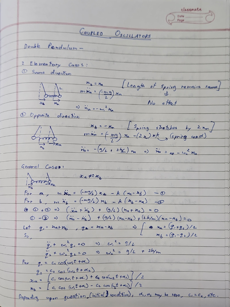 Coupled Pendulum Part-1 | PDF