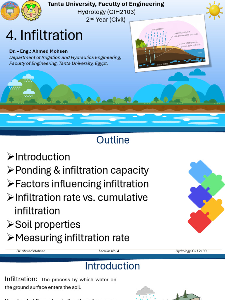Lec4 Infiltration | PDF | Porosity | Applied And Interdisciplinary Physics