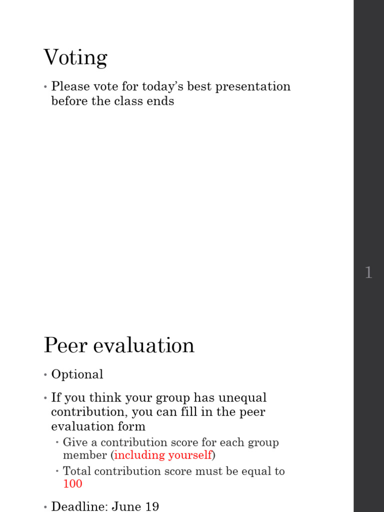 Voting and Evaluation Guidelines | PDF