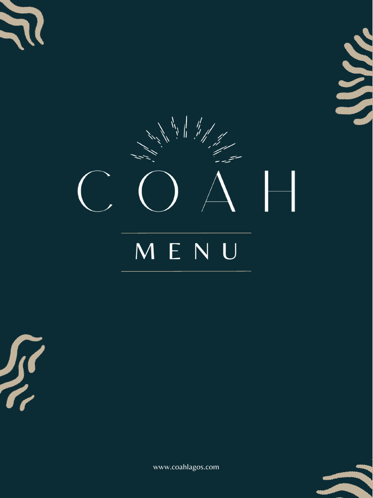 Coah New Menu - 25 | PDF | Salad | Sauce