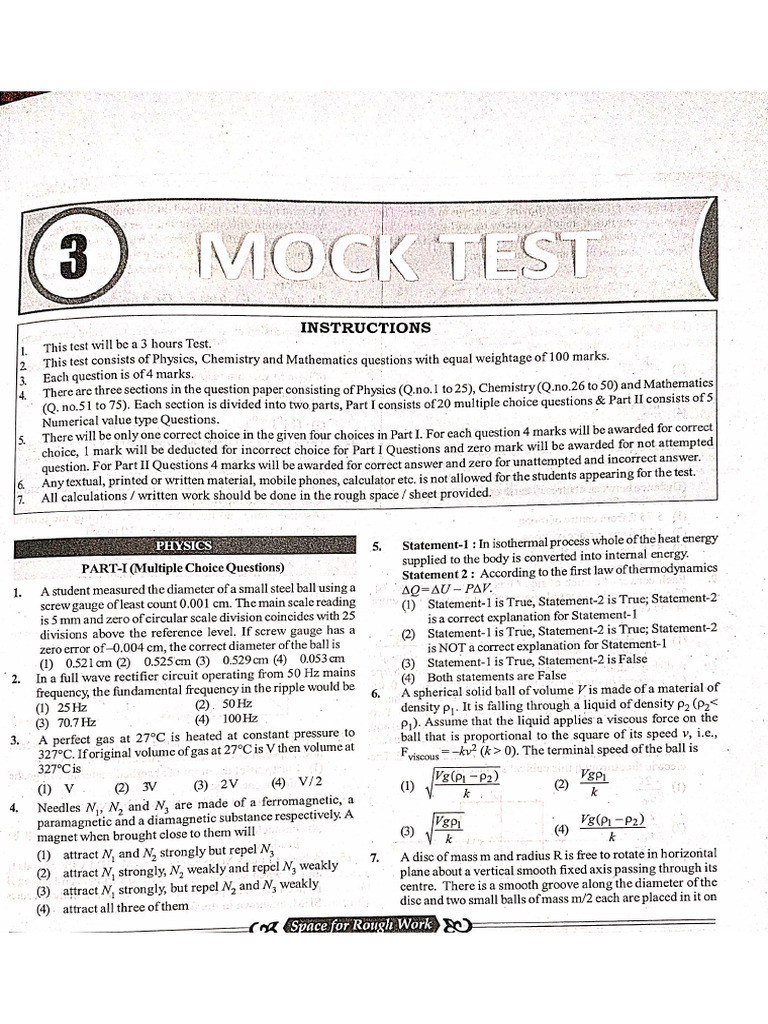 MOCK Test 3 | PDF