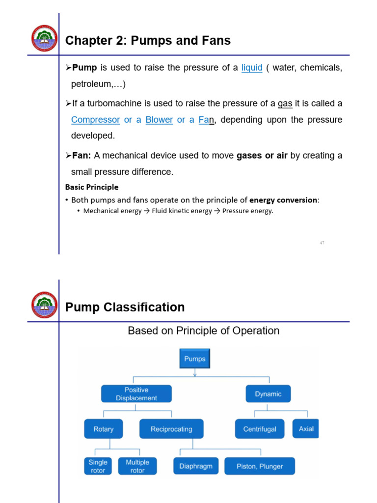 Pumps and Fans: Types and Functions | PDF | Pump | Turbomachinery