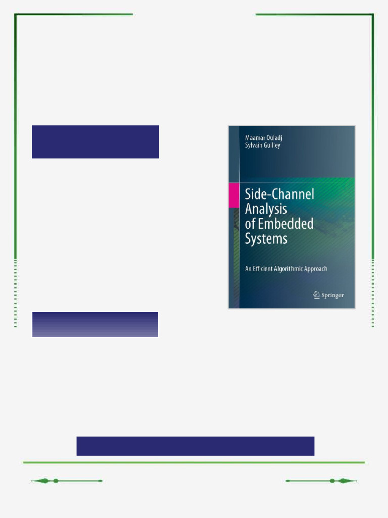 Side Channel Analysis of Embedded Systems An Efficient Algorithmic ...