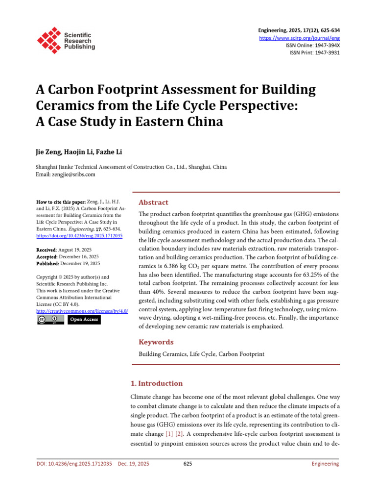 eng_8104862 | PDF | Carbon Footprint | Life Cycle Assessment
