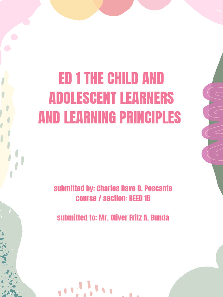 Child and Adolescent Learning Principles | PDF | Intelligence ...