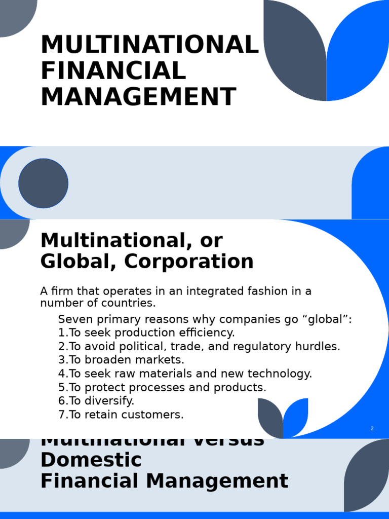 Multinational Financial Management Guide | PDF | Exchange Rate ...