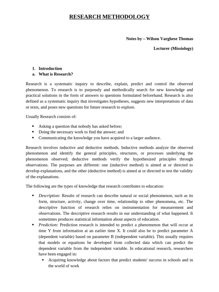 Research Methodology in Education | PDF | Methodology | Quantitative ...