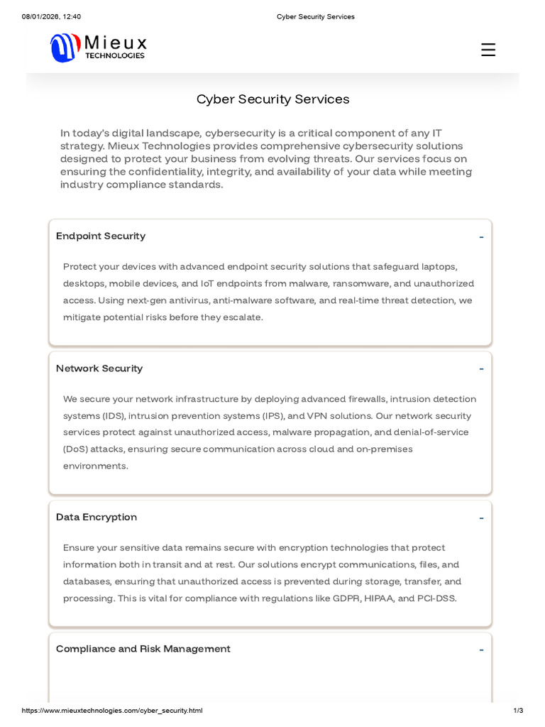 Comprehensive Cybersecurity Solutions | PDF | Security | Computer Security