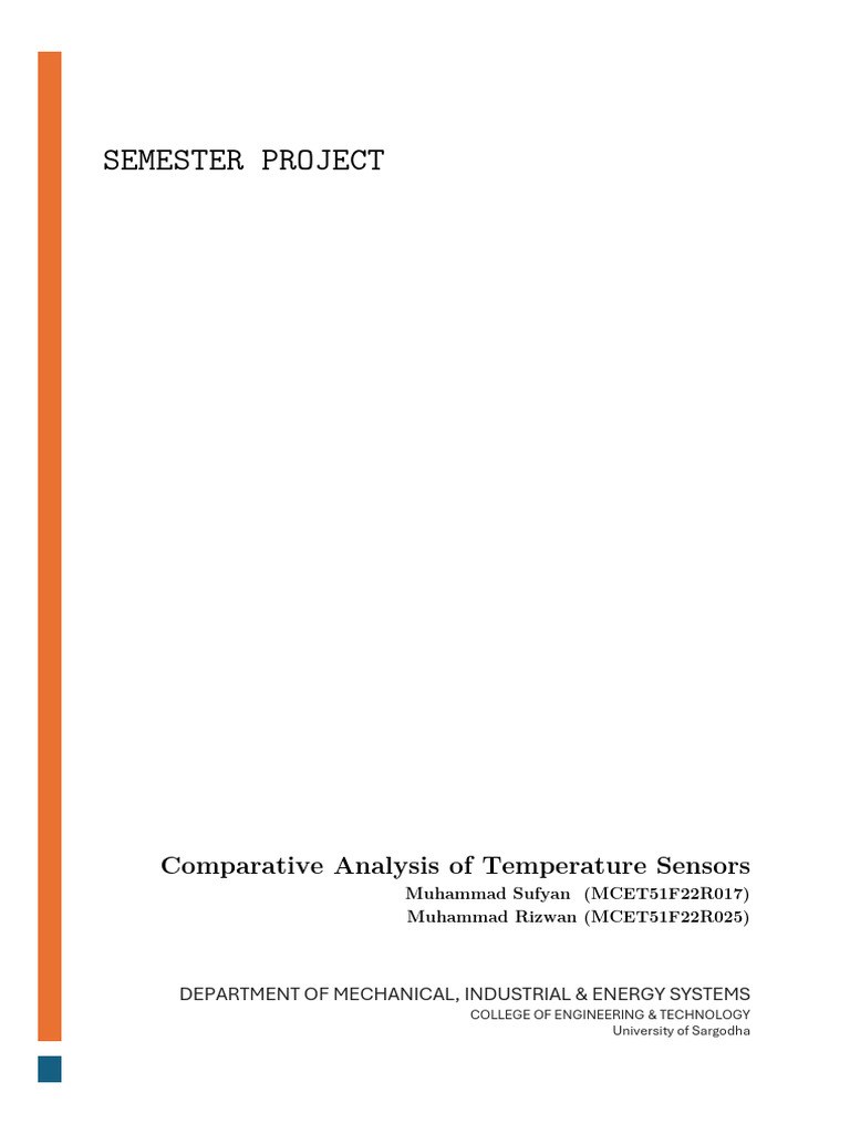Temperature Sensor Comparison Study | PDF | Arduino | Sensor