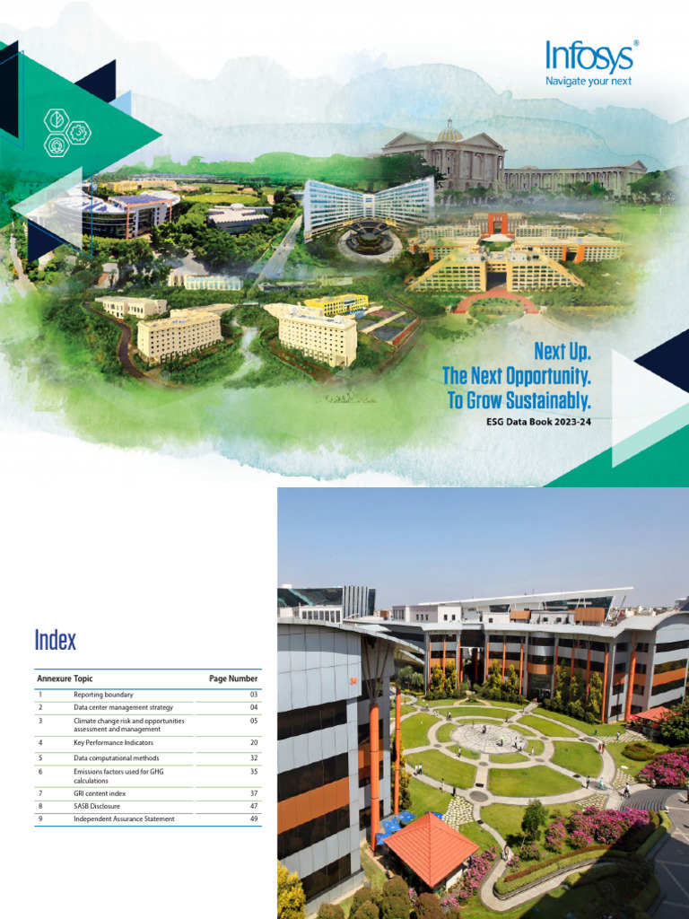 Infosys ESG Data Book 2023-24 Overview | PDF | Data Center | Natural ...