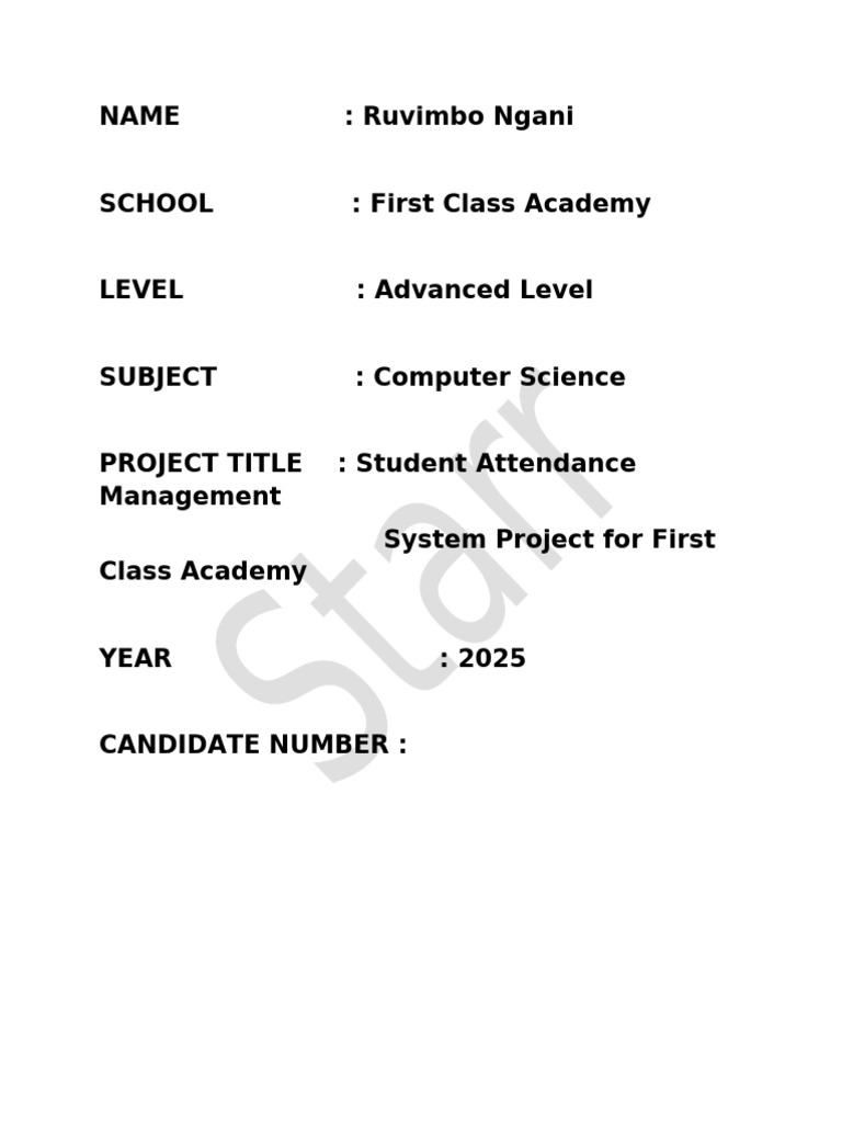 Digital Attendance System for Schools | PDF | Databases | Qr Code