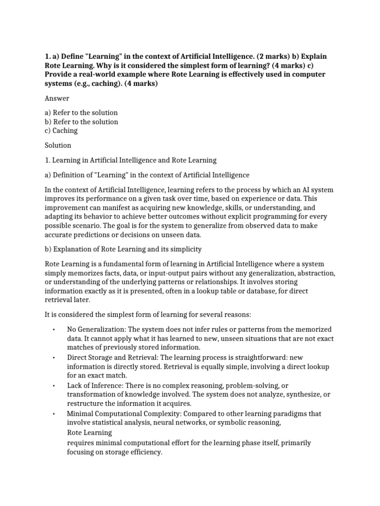 AI Learning: Rote vs. Advice Models | PDF | Learning | Applied Mathematics