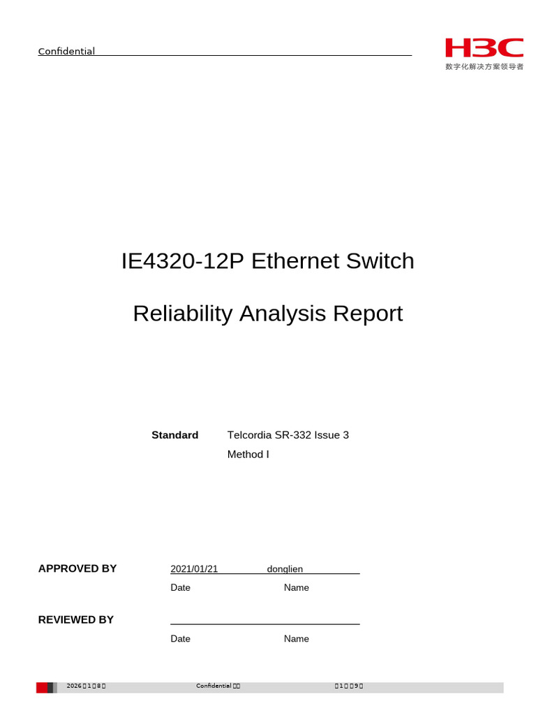 IE4320-12P Switch Reliability Report | PDF | Reliability Engineering ...