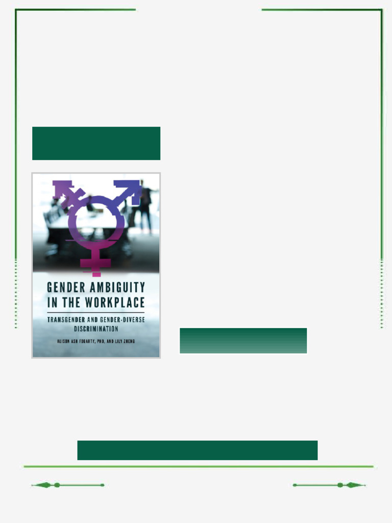 Gender Ambiguity in the Workplace Transgender and Gender Diverse ...