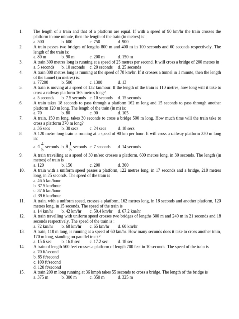 Time and Distance 2 | PDF | Speed | Velocity