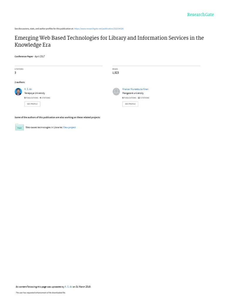 Web Technologies in Library Services | PDF | Tag (Metadata) | World ...