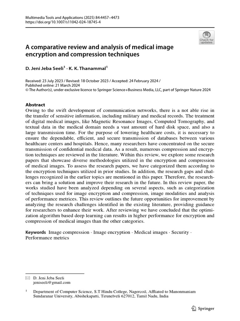 Medical Review (for Part 3) | PDF | Data Compression | Encryption