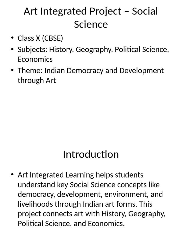 Art Integration in Social Science Education | PDF | Liberal Arts Education
