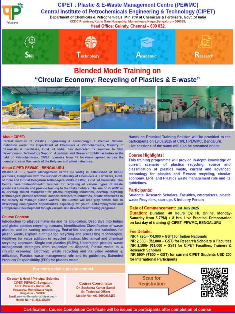 Circular Economy Training: Plastics & E-Waste | PDF | Recycling | Plastic