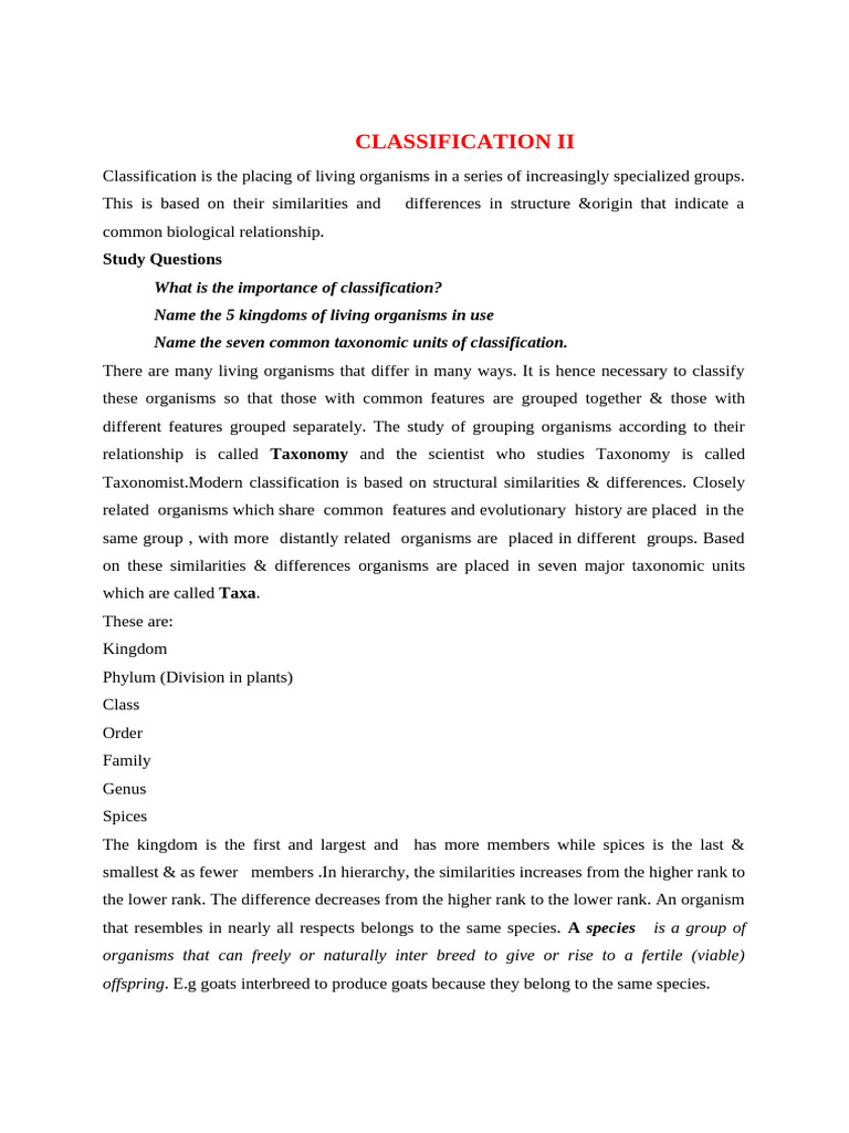 Understanding Biological Classification | PDF | Leaf | Fern